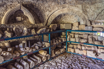 Canvas Print - Exhibition in historical fortress in Stari Bar town near Bar city, Montenegro