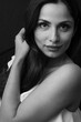 © Chris - Black & white headshots of beautiful Asian Indian woman