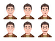 © vectorkif - Face expressions of handsome man