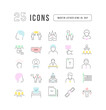 © M.Style - Set of linear icons of Martin Luther King Jr. Day