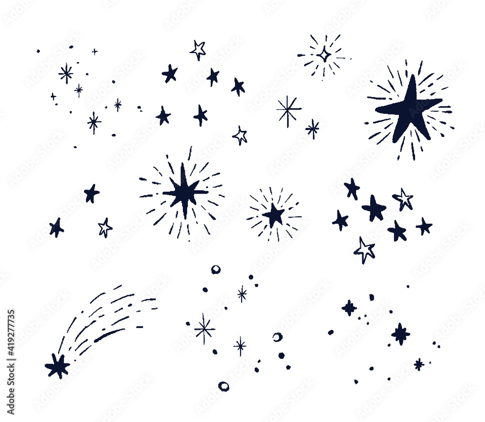 手描き シンプルでお洒落な星の装飾イラスト Cuadros Canvas 手描き シンプルでお洒落な星の装飾イラスト Cuadros Canvas