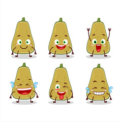 Wall Mural - Cartoon character of slice of squash with smile expression