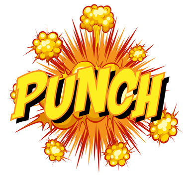 Comic speech bubble with punch text