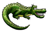 Fototapeta Dinusie - An Alligator Cartoon Color Design