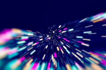 Aufkleber - Abstract technological background in vibrant colors with blur.