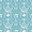 Ornament of delicate wildflowers on a turquoise background. Petunias, phlox, poppies, irises in a floral  pattern for wallpaper and fabric.