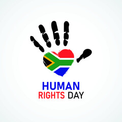 Human Rights Day. Africa national flag love 