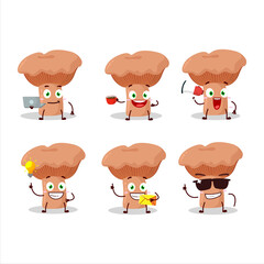 Sticker - Niscalo cartoon character with various types of business emoticons