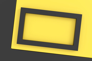 Wall Mural - Abstract background of rectangle frame. 3D rendering.