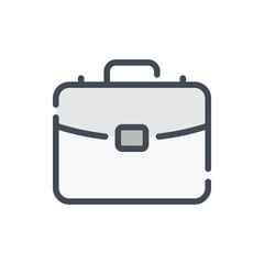 Poster - Briefcase color line icon. Portfolio vector outline colorful sign.