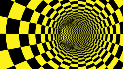 Aufkleber - checker abstract speed motion in highway tunnel for technology pattern texture background ,fast movi