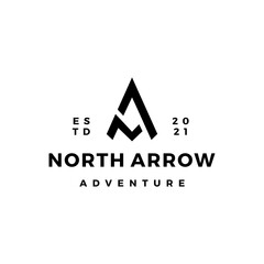 Wall Mural - na letter mark north arrow compass logo vector icon illustration