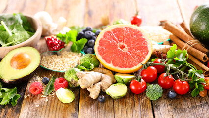 Wall Mural - health food- fruit and vegetable