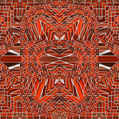 Wall Mural - 3d effect - abstract mosaic style pattern