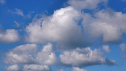 Wall Mural - Beautiful blue sky with clouds in  
 Time Lapse 
