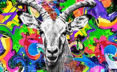 antelope in africa color art