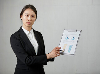 Wall Mural - businesswoman in pose