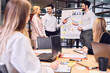 © Roman - Successful business team listen a man which conducting presentation in the board room