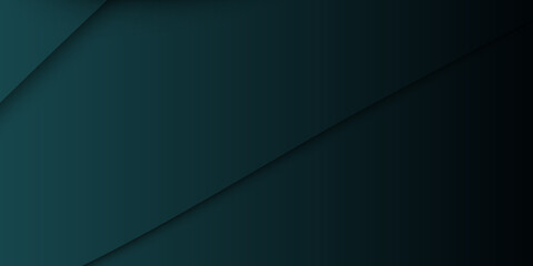 Dark green 3d abstract presentation background with stripes.  Black and green abstract background with diagonal lines, vector illustration