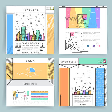Set of abstract Colorful Memphis Art Background. 80s memphis geometric style flat and line design elements. Retro art for covers, banners, flyers and posters. Vector illustration