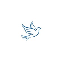Bird Dove Logo ,Bird Vector Icon Template