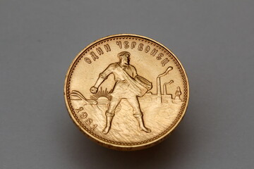 gold coin one chervonets