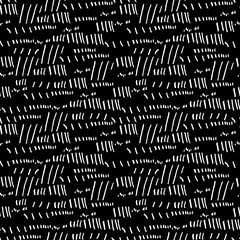 Aufkleber - Abstract seamless doodle pattern, hand drawn grunge ink sketch background