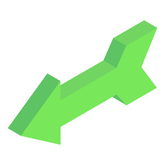 Sticker - 
An icon of arrows in isometric style 

