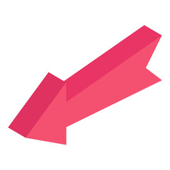 Sticker - 
An icon of arrows in isometric style 

