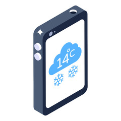 Poster - 
Trendy isometric design of meteorology app icon

