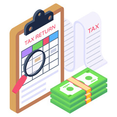 Poster - 
Financial analytics in isometric style icon, business chart 

