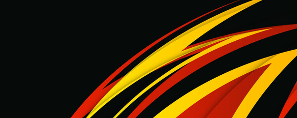Wall Mural - abstract black red yellow illustration design vector background