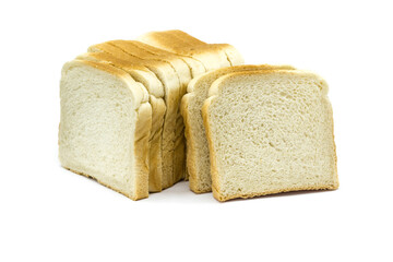 Toast bread isolated on white background