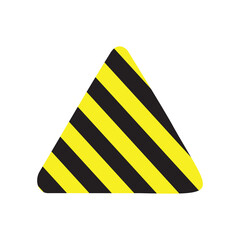 Warning icon. The attention icon. Danger symbol. Flat Vector illustration on white background.