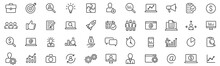 Business And Management Line Icons Set. Vector
