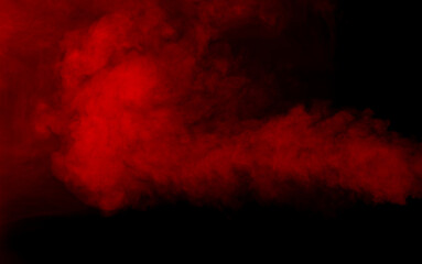 Leinwandbilder - Texture of red smoke on black