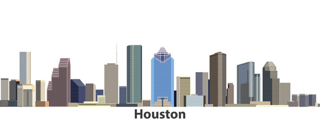 Fototapete - Houston city skyline vector illustration