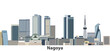 Nagoya city skyline vector illustration
