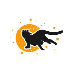 Sticker - running cheetah animal logo