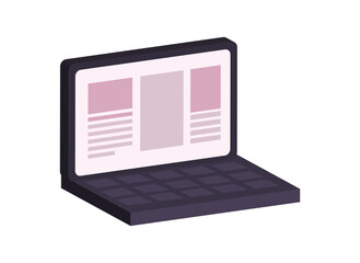 Isometric digital laptop