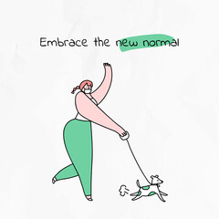 Canvas Print - Embrace the new normal COVID-19 cute social media post