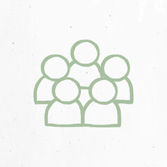 Poster - Minimal hand drawn teamwork icon