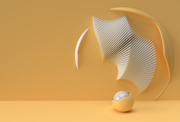 Fototapete - abstract background. dynamic 3d spheres - modern banner or poster design