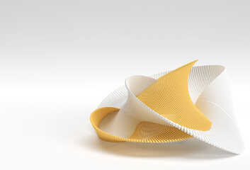 Fototapete - 3d rendering abstract background with wave line. creative architectural concept.