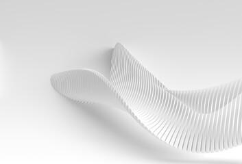 Fototapete - 3d rendering abstract background with wave line. creative architectural concept.
