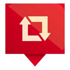 Poster - Repost like icon. Cartoon of repost like vector icon for web design isolated on white background