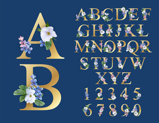 Poster - Floral Alphabet Font