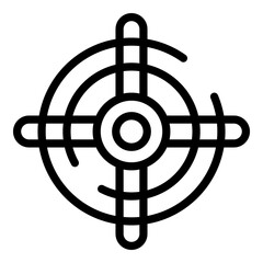 Poster - Modern target audience icon. Outline modern target audience vector icon for web design isolated on white background