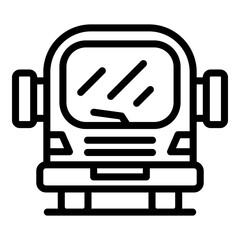 Poster - Airport bus icon. Outline airport bus vector icon for web design isolated on white background