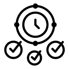 Poster - Control time management icon. Outline Control time management vector icon for web design isolated on white background